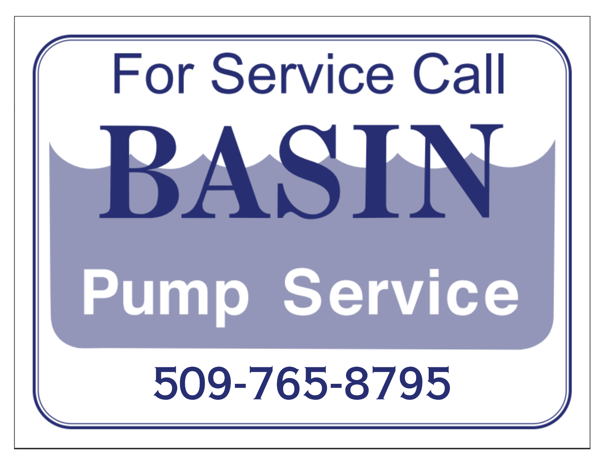 Basin Pump Service — 509-765-8795