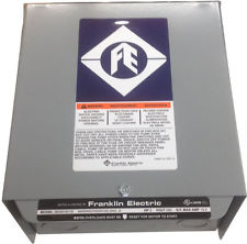Example larger conventional Franklin Electric control box with exterior label